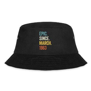 60 Years Epic Since March 1963 60th Birthday - Bucket Hat - black - Front - Lela (165cm)