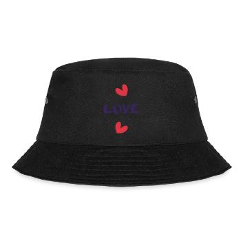 JUST MARRIED. bachelorette party. SAINT VALENTINE. COUPLE - Bucket Hat - black - Front - Lela (165cm)