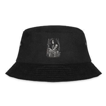 Wunderschöne, märchenhafte Horror Skelett Frau - Bucket Hat - Schwarz - Vorne - Lela (165cm)