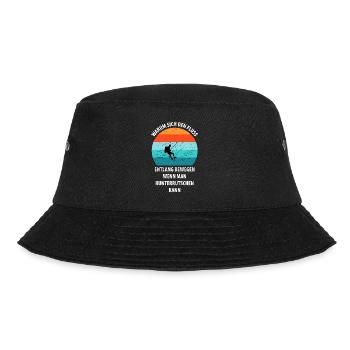 Canyoning Bergsteigen Klettern Wandern Berge - Bucket Hat - Schwarz - Vorne - Lela (165cm)