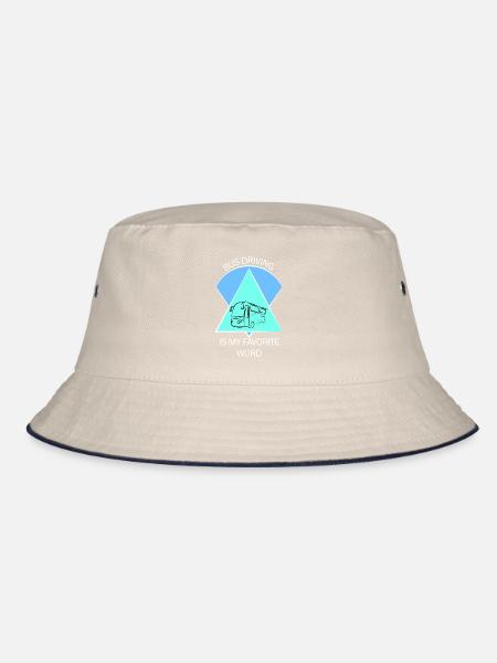 Bus Busfahrer Schulbus Autobus Busfahrerin - Bucket Hat - Natur/Navy - Vorne