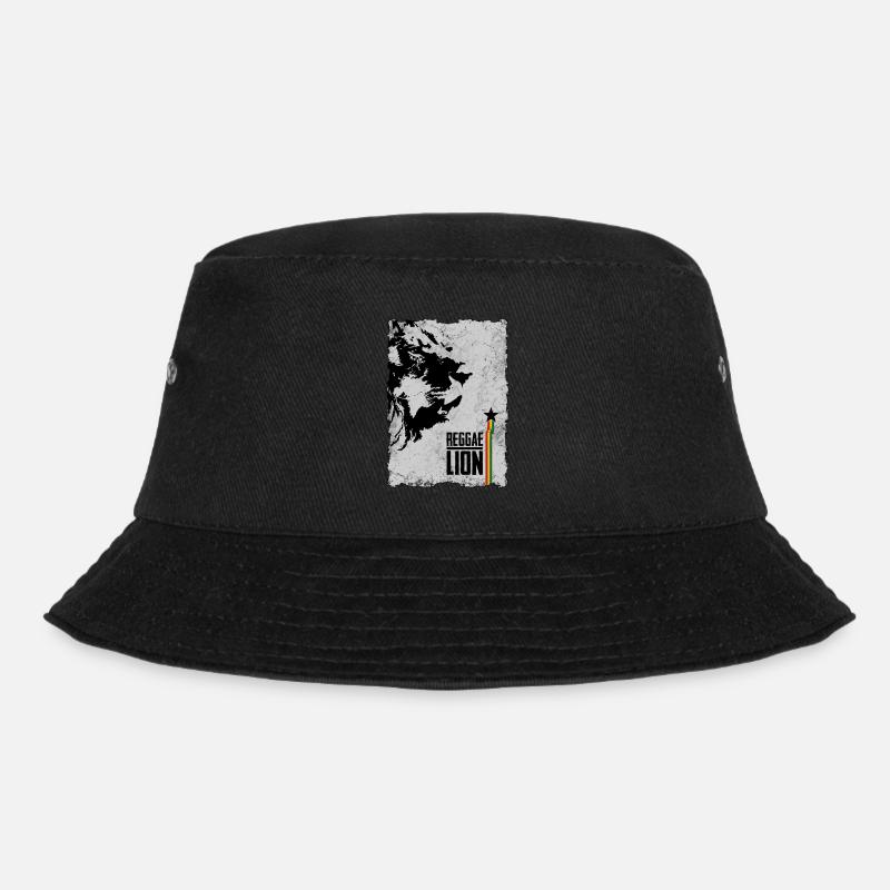 reggae lion2 - Bucket Hat - black
