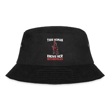 Motorcycle Biker Motorcyclist - Bucket Hat - black - Front - Lela (165cm)