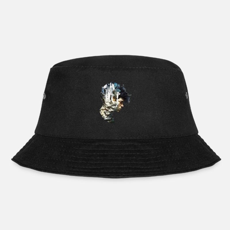 Anime No10 - Bucket Hat - Schwarz