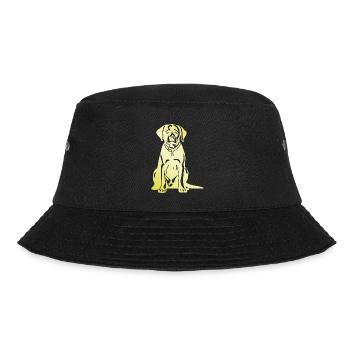 Labrador Hund Silhouette - Bucket Hat - Schwarz - Vorne - Lela (165cm)
