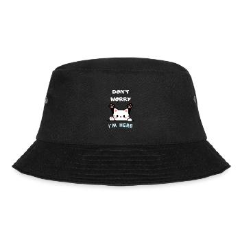 keine Sorge, ich bin hier - Bucket Hat - Schwarz - Vorne - Lela (165cm)