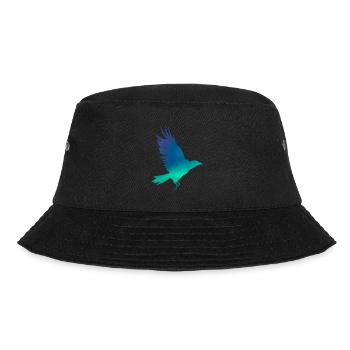 Crow in northern lights - Bucket Hat - black - Front - Lela (165cm)