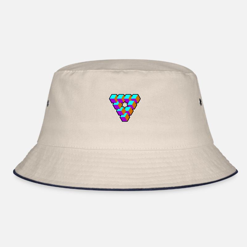 Geometry Triangle Illusion Goa Gift Bucket Hat