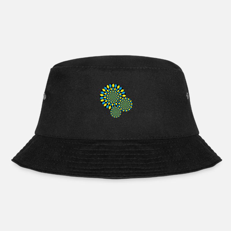 Optische Täuschung - Bucket Hat - Schwarz