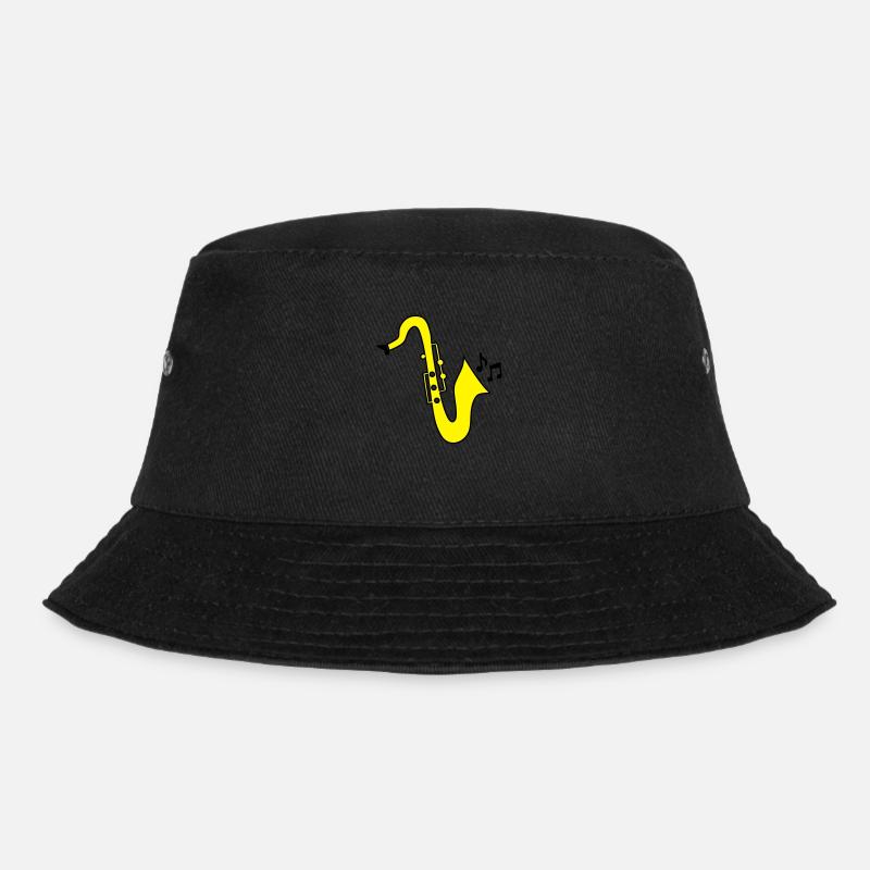 Saxophon - Bucket Hat - Schwarz