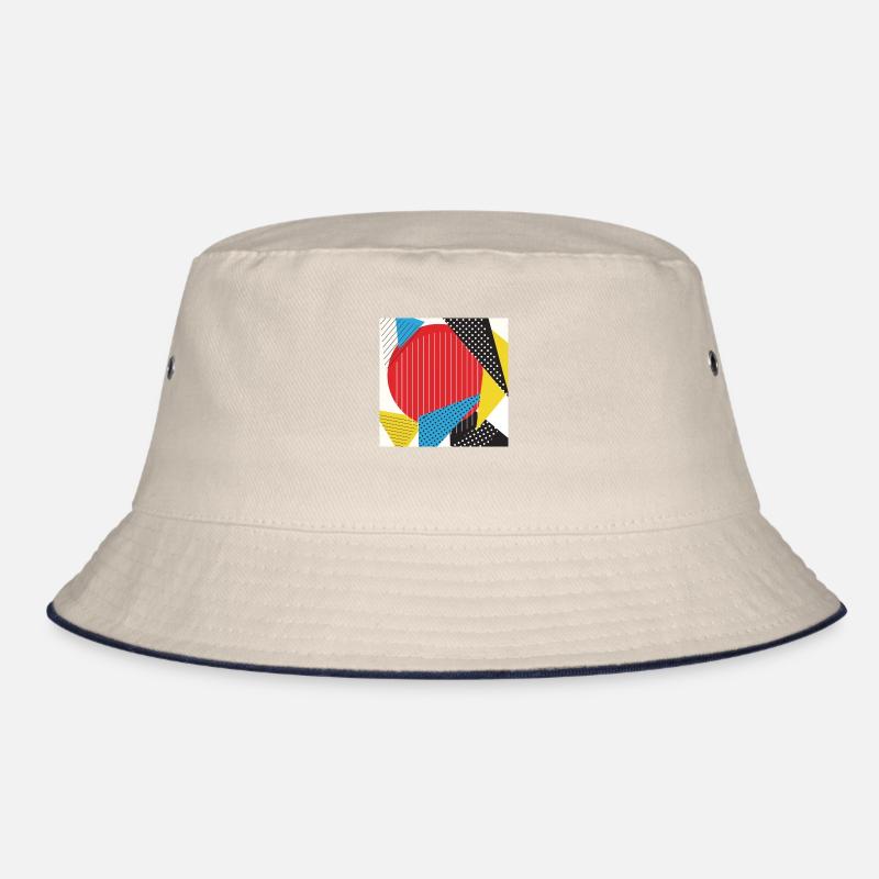 Geometrie Collage Abstrakt Farben Bucket Hat