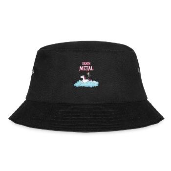Metal Shirt Music Unicorn Skeleton Funny Gift - Bucket Hat - black - Front - Lela (165cm)