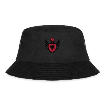 Fußball Wappen (Albanien) - Bucket Hat - Schwarz - Vorne - Lela (165cm)