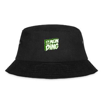 Ich mach mein Ding | Motivation Geschenkidee - Bucket Hat - Schwarz - Vorne - Lela (165cm)