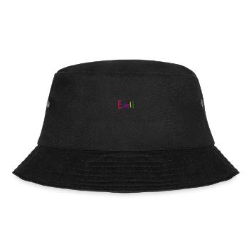 Emil first name boy name colored font colored - Bucket Hat - black - Front - Lela (165cm)