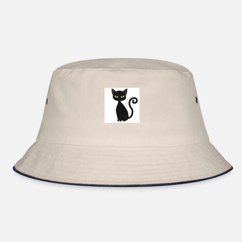 schwarze Katze Bucket Hat