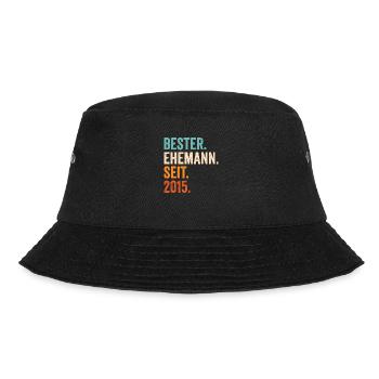 Bester Ehemann Seit 2015 6. Hochzeitstag 6 Jahre - Bucket Hat - Schwarz - Vorne - Lela (165cm)