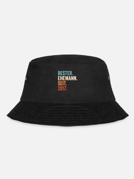 Bester Ehemann Seit 2017 4. Hochzeitstag 4 Jahre - Bucket Hat - Schwarz