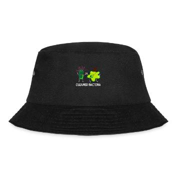 Cultured bacteria Biologe Biologie Geschenk - Bucket Hat - Schwarz - Vorne - Lela (165cm)