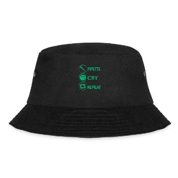 Pipette cry repeat Biologe Biologie Geschenk - Bucket Hat - Schwarz - Vorne - Lela (165cm)