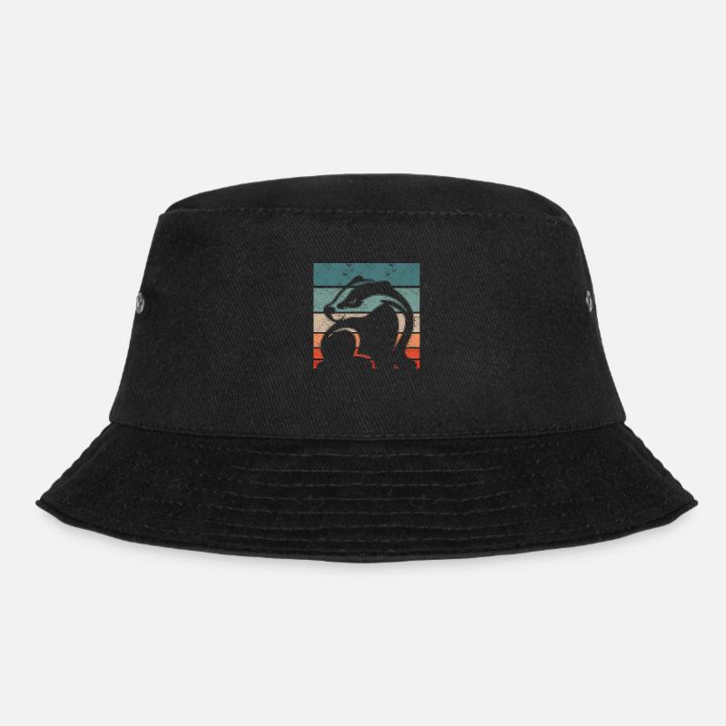 Retro Honigdachs Vintage Honigdachs - Bucket Hat - Schwarz