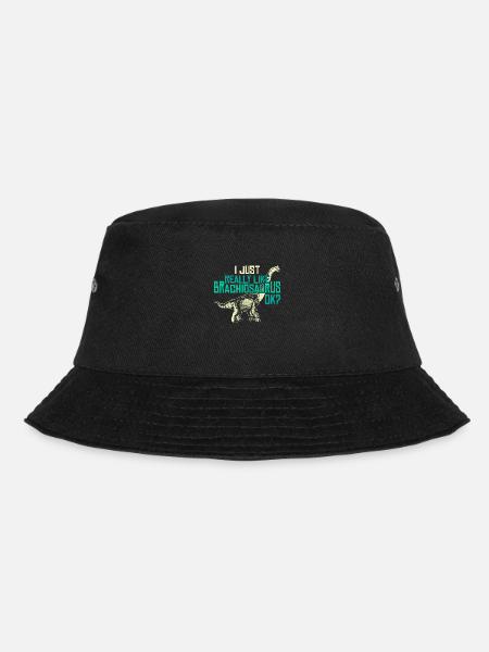 Ich Mag Einfach Dinosaurier - Bucket Hat - Schwarz