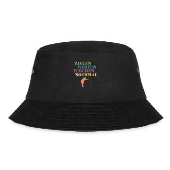 Zielen Werfen Fluchen Nochmal Boule - Bucket Hat - Schwarz - Vorne - Lela (165cm)