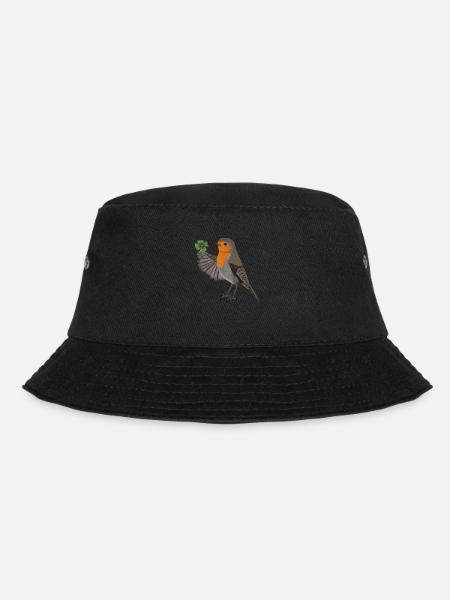 Rouge-gorge ornithologique dessin Bonne chance - Bob - noir