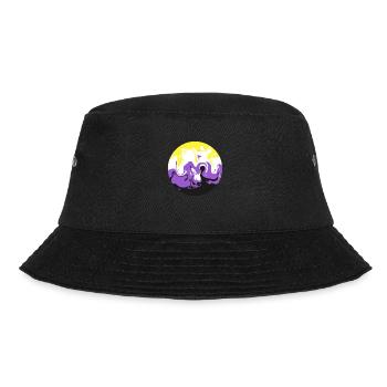 Non Binary Swirl - Bucket Hat - black - Front - Lela (165cm)