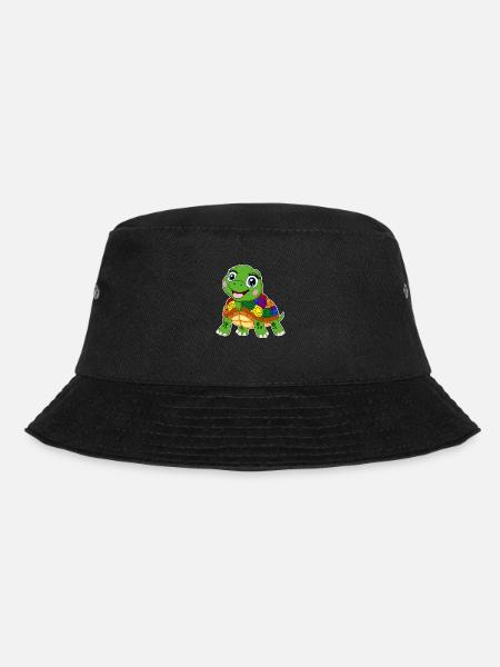 regenbogen schildkröte lgbt wasserschildkröte tier - Bucket Hat - Schwarz