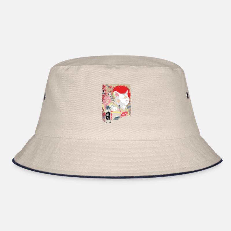 Japan Samurai Katzen Krieger Ninja Kätzchen Bucket Hat