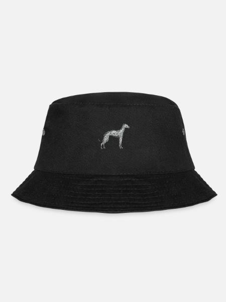 Black White Greyhound - Bucket Hat - black
