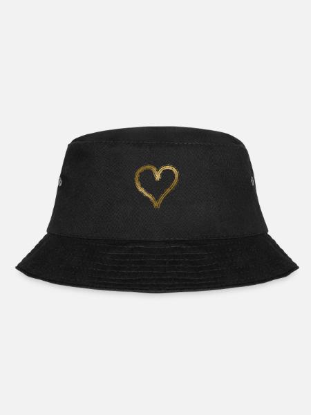 Heart gold - Bucket Hat - black
