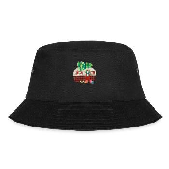 Fun Camping Christmas Camping Caravan - Bucket Hat - black - Front - Lela (165cm)