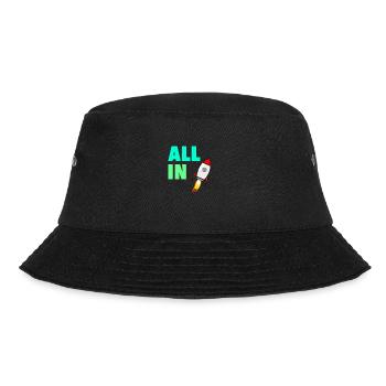 All In To the Moon Stonks and Crypto Meme Shirt - Bucket Hat - black - Front - Lela (165cm)