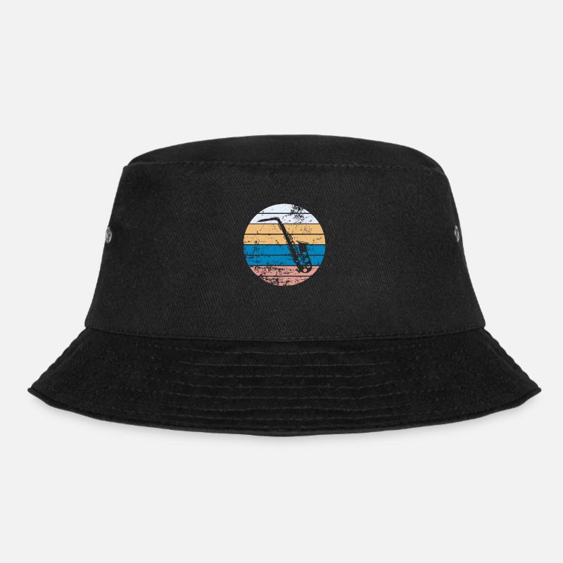 Saxofon - Bucket Hat - Schwarz