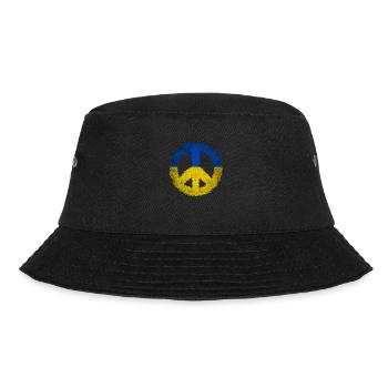 Peace sign Ukraine Stand for Ukraine Geschenk - Bucket Hat - Schwarz - Vorne - Lela (165cm)