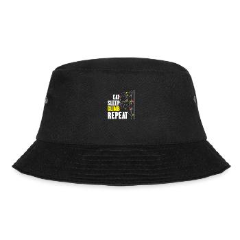 Klettern Climbing Freiklettern Berg Sport Geschenk - Bucket Hat - Schwarz - Vorne - Lela (165cm)