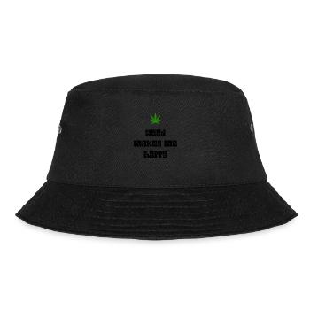 weed macht mich glücklich Cannabis Marihuana - Bucket Hat - Schwarz - Vorne - Lela (165cm)
