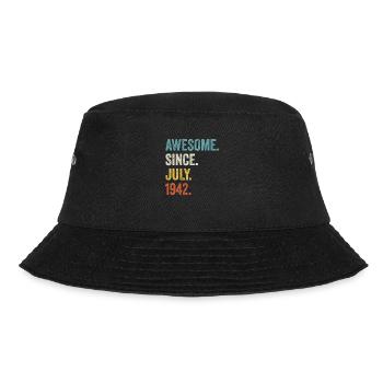 80 Years Old Awesome Since July 1942 80th Birthday - Bucket Hat - black - Front - Lela (165cm)