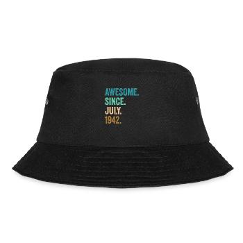 80 Years Old Awesome Since July 1942 80th Birthday - Bucket Hat - black - Front - Lela (165cm)