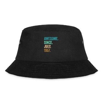 65 Years Old Awesome Since July 1957 65th Birthday - Bucket Hat - black - Front - Lela (165cm)