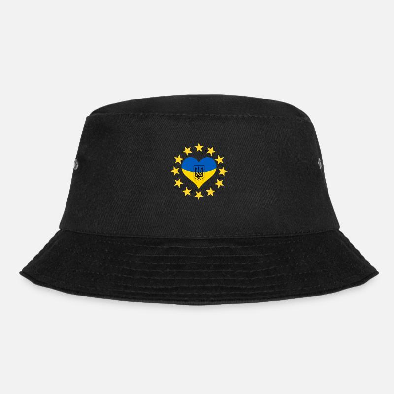 Das Herz der Ukraine mit den Sternen der EU - Bucket Hat - Schwarz