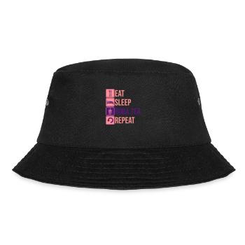 Eat Sleep Boba Tea - Bucket Hat - black - Front - Lela (165cm)