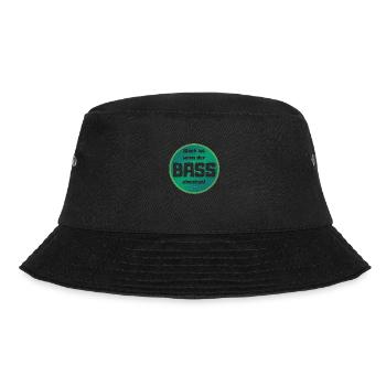 Glück ist wenn der bass einsetzt ! - Bucket Hat - Schwarz - Vorne - Lela (165cm)