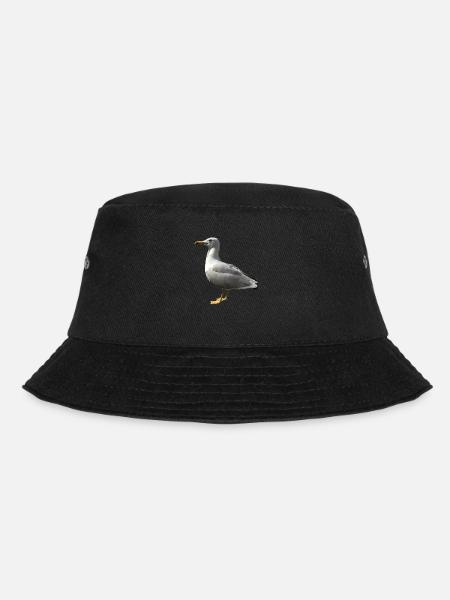 Seagull Bird Gift Idea - Bucket Hat - black