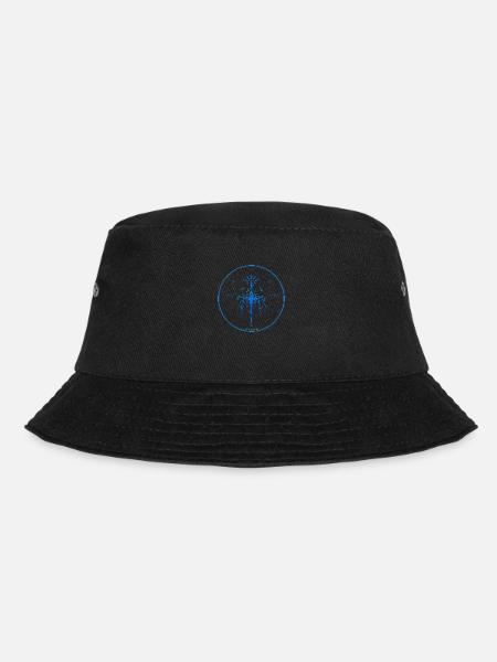 Mystique Collection ~ light blue ~ n°4 - Bucket Hat - black