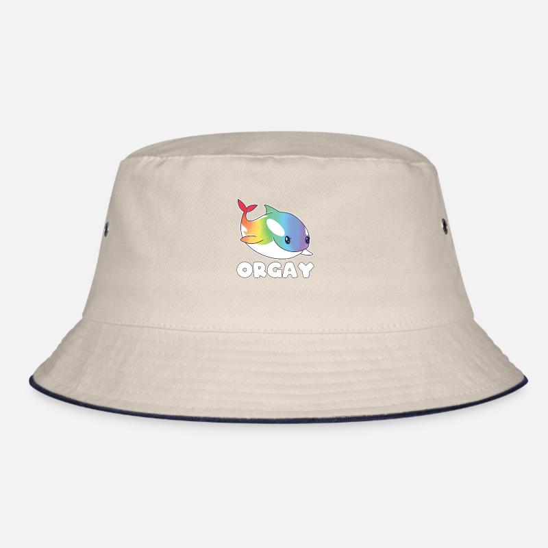 Orca LGBTQ Regenbogen Flagge Geschenk Bucket Hat