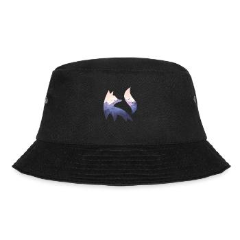 Fuchs Silhouette Wald Natur Tier Rotfuchs Waldtier - Bucket Hat - Schwarz - Vorne - Lela (165cm)