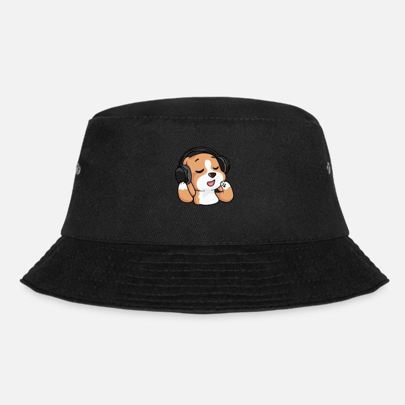 Der singende Beagle - Bucket Hat - Schwarz